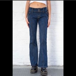 Brandy Melville Dark Blue Low Rise Agatha Jeans
